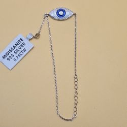 👁✨ Moissanite Evil Eye Bracelet | S925 Sterling Silver | 0.75 CTW ✨👁