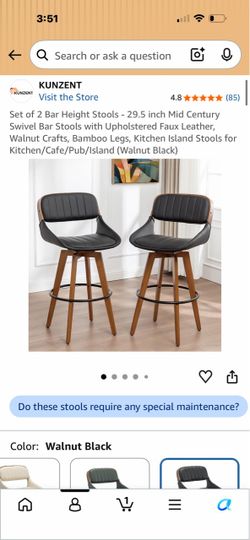 Two brand new barstools in box