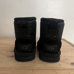 Black Sequin Toddler UGGS