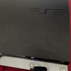 PS3 Console With Two Controllers