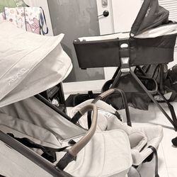 Nuna Travel System Bundle – Stroller, Bassinet, Car Seat + Stand 