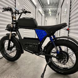 1500/2000 Watt Electric Bike w/Center Basket, 38mph, Full Suspension, Hydraulic Brakes 