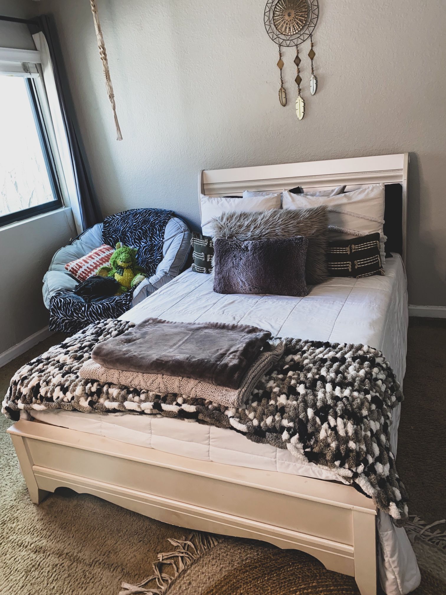 Full Size Sleigh Bed Frame – Gently Used