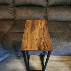 C Style Wood / Metal Side Table 