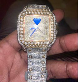 Men’s Iced Out Moissanite Watch