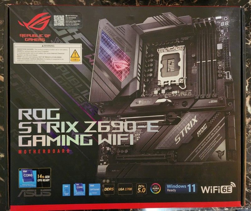 ASUS ROG STRIX Z690 - E GAMING WIFI LGA 1700 ATX MOTHERBOARD