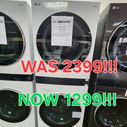 LG WASHER DRYER WASHTOWER 1299! 0 DOWN 0% FINANCING! 1YR WARRANTY! 48HR DELIVERY!