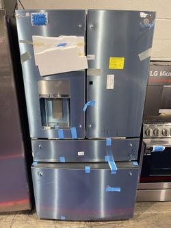 Brand new GE profile four-door counter depth, refrigerator with warranty