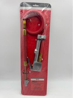 Milton 517 Extended Reach Tire Inflator Gauge 2' Hose 12" Swivel Dual Head