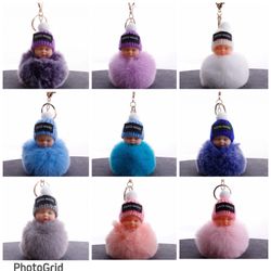 Handmade Cute Sleeping Baby Keychain Bag Charms