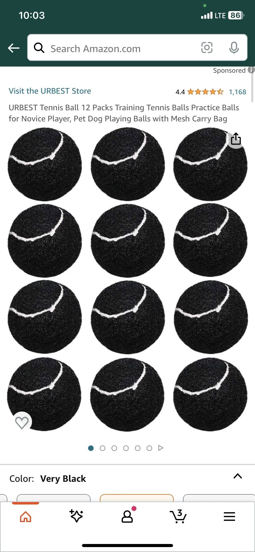 Tennis Ball 12 Packs Training Tennis Balls Practice Balls for Novice Player, Pet Dog Playing Balls with Mesh Carry Bag
