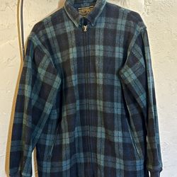 Plaid Wool Outer Coat