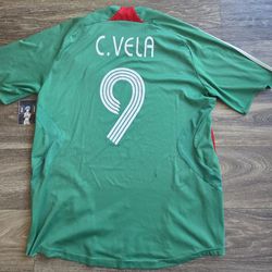 Adidas Mexico Seleccion 2007 Home Carlos Vela Futbol Soccer Jersey Mens Size Large