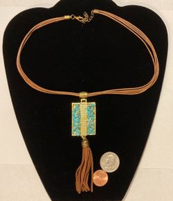 Vintage Nice Quality Turquoise Necklace, Big Turquoise Stone Necklace, Silver, Quality, Jewelry, Accessory, Clothing, Necklace, Charm, Bracelet