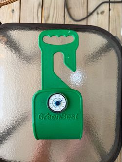 Garden-Hose-Hanger-Holder-Carrier-Durable-Rust-Free-Support-with-Thermometer