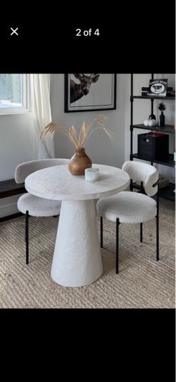 White Boucle Chairs