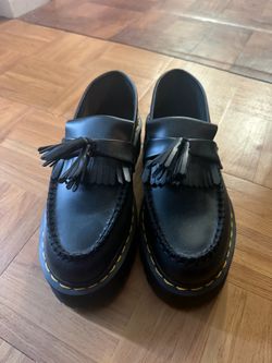 Dr. Martens Black Leather Tassel Loafers