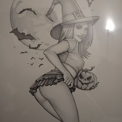 Keith Garvey Framed Original Art Comic Book Artist 