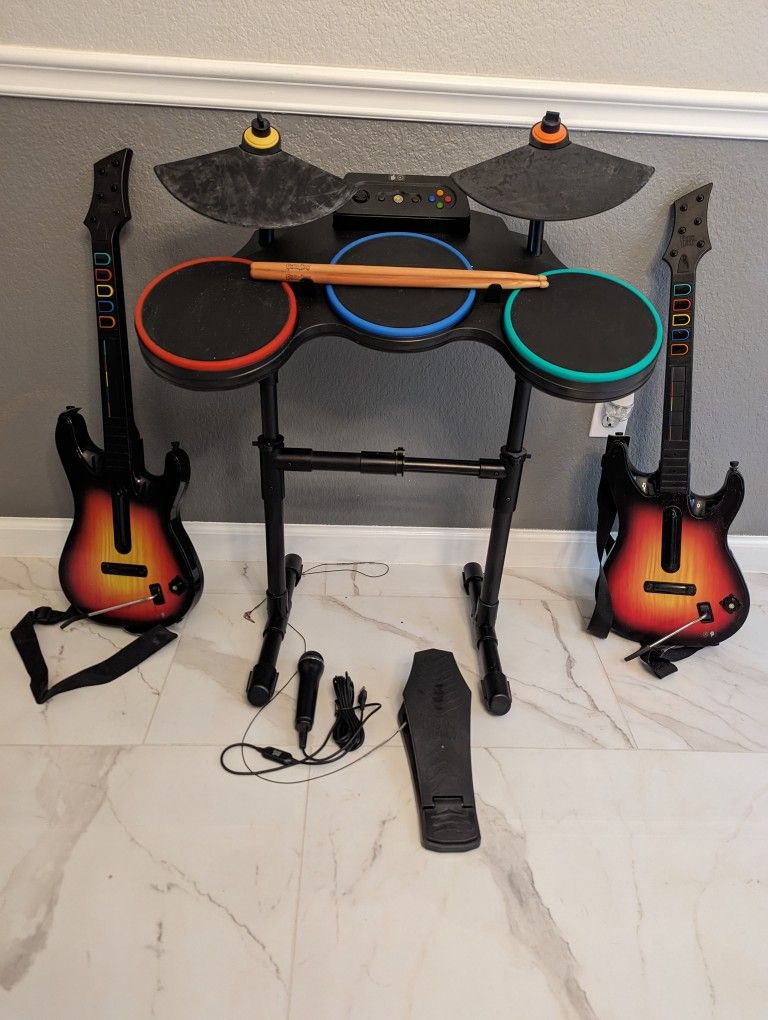 Guitar Hero World Tour Instruments Full Set