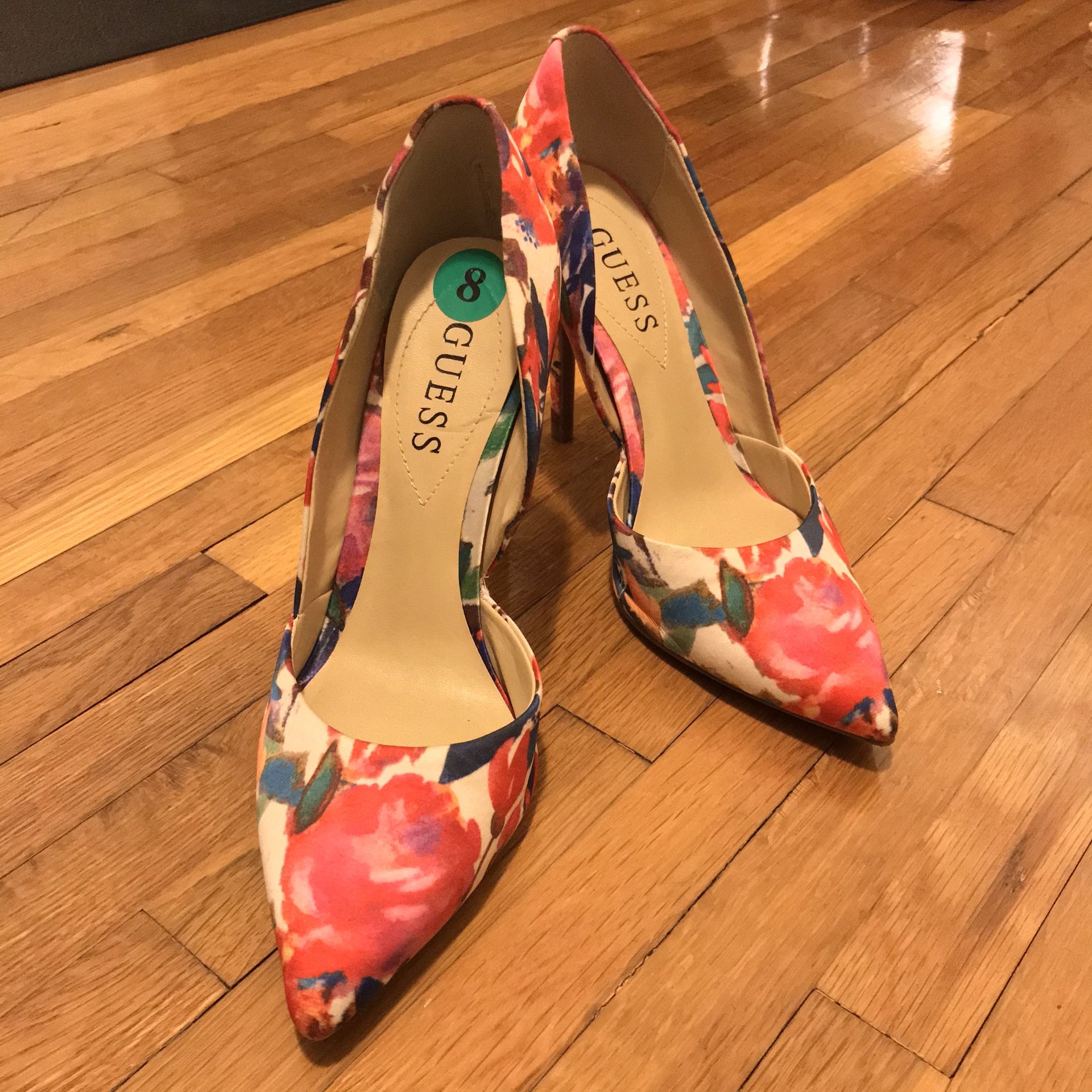 Satin Guess Heels