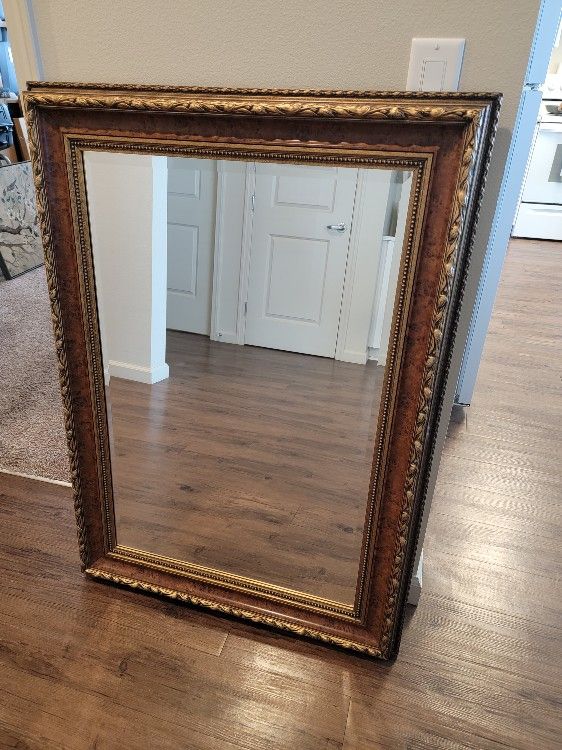 Large Hanging Mirror With Ornate Frame
