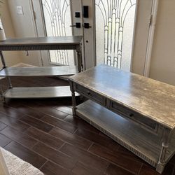 Rustic matching Entry/sofa Table and Coffee Table Set