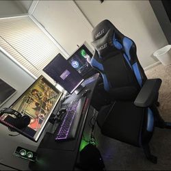 Gaming PC and chair and desk