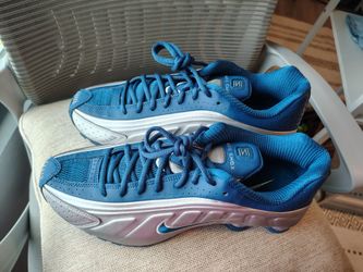Nike SHOX R4 Court Blue/Metallic Silver Men's size 10 1/2