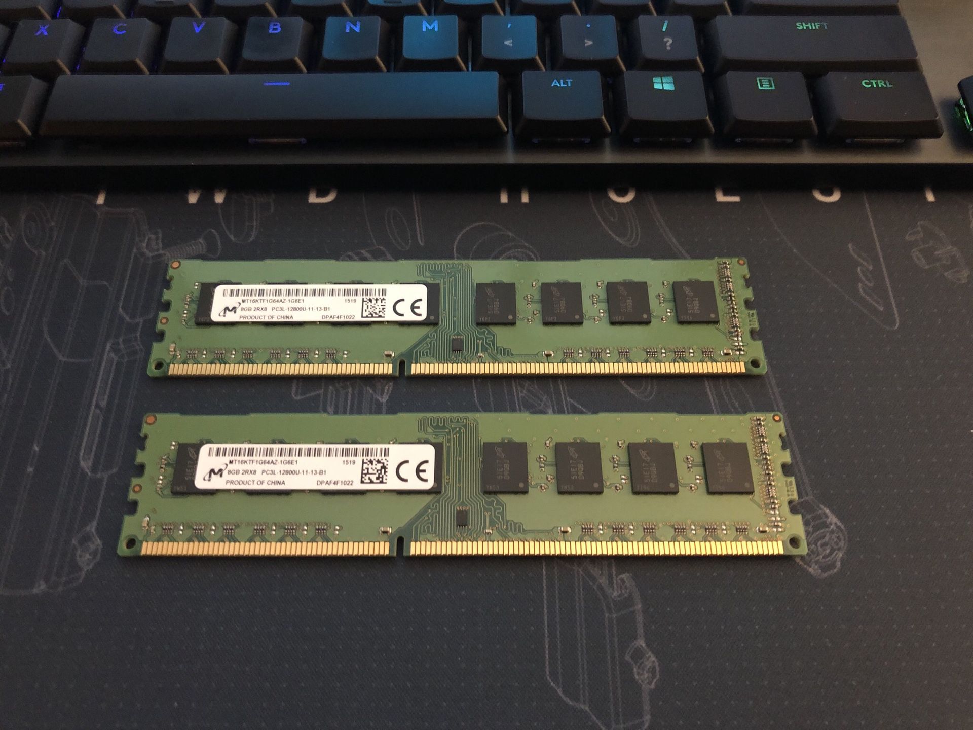 16GB Desktop Ram. PC3 2x-8GB - 12800 Desktop Ram.