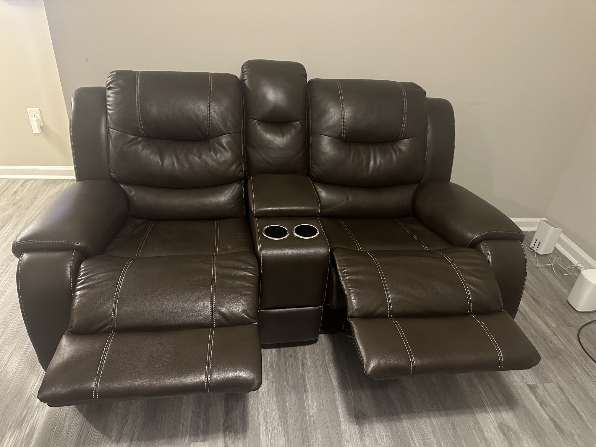 Leather Recliner Couch