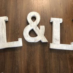 L & L Large Wood Letters