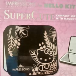 Hello Kitty Compact Mirror with Magnifier