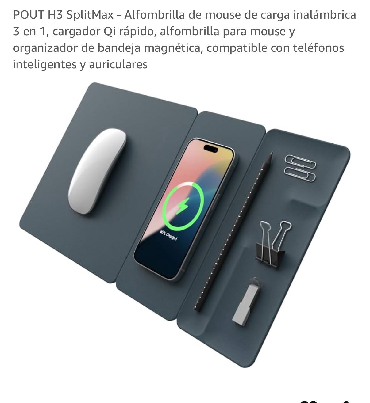 POUT wireless charger mouse pad