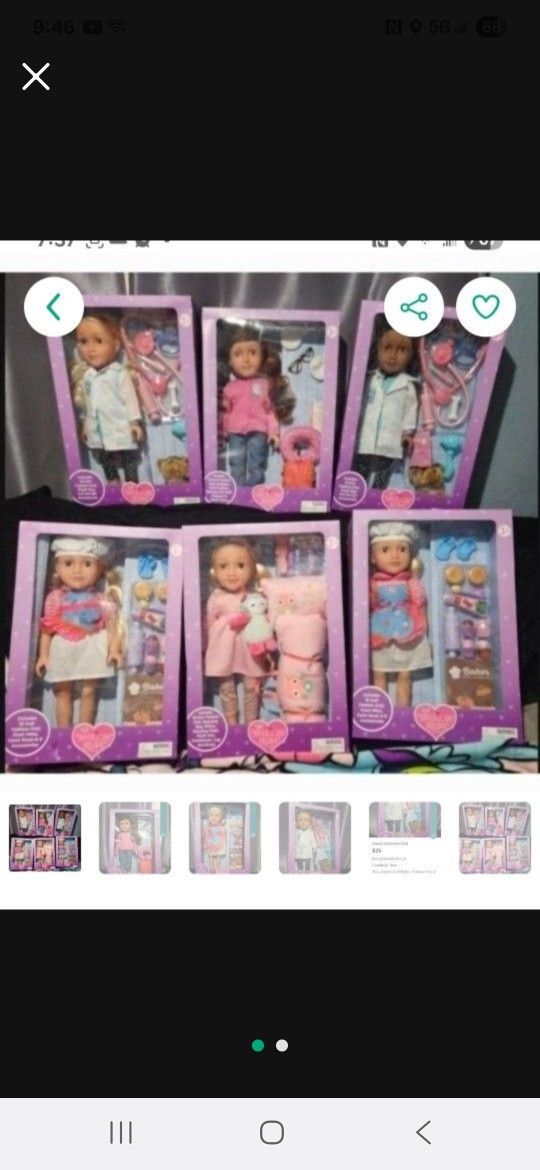 Bendo Muñecas Para Bendedores De Swapmeet Tengo Muchas Size American Doll Regular $35   Asking $15 Mayoreo 