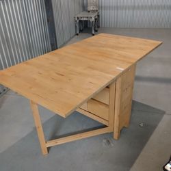 IKEA Norden Gateleg Table and Craft Table / Space Saver Table w/6 drawers