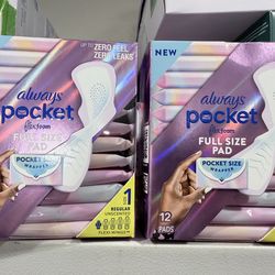 ALWAYS POCKET 12 COUNT SIZE 1 $3.50 EACH