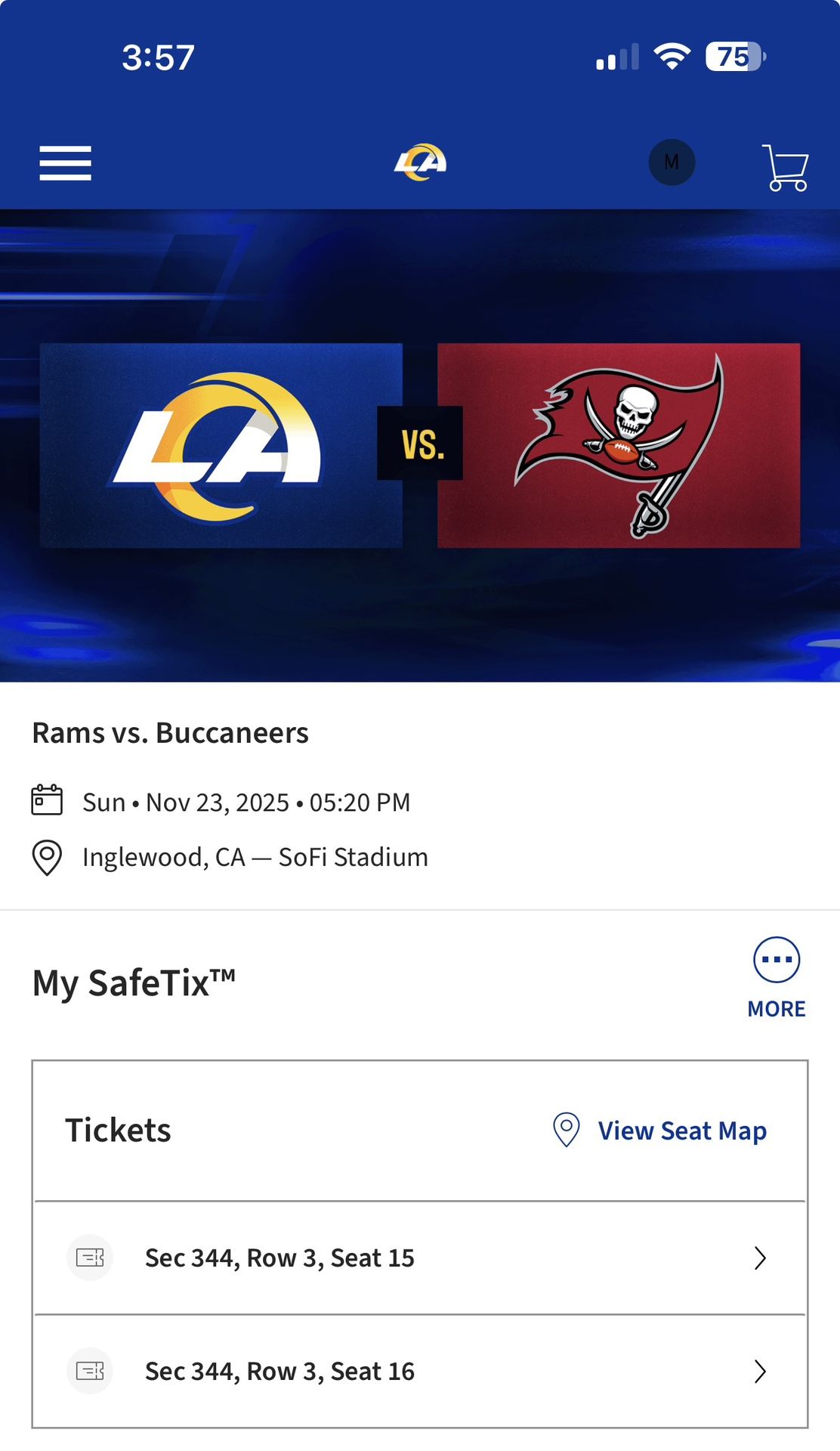 Rams Vs Buccaneers Tickets