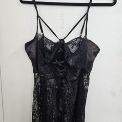 Black Sheer Night Gown 