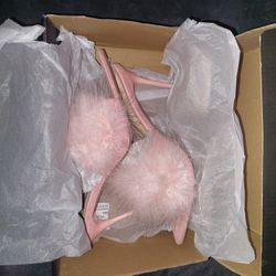 Pink Fur Heels