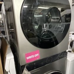 Gravity steel Lg Twin tower gas stackable 27 Width new Open Box 