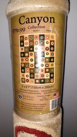 NATCO Canyon Collection Fiesta 5'x6'7 " Rug Brand New