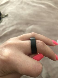 Flat matte black tungsten ring