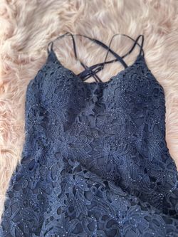 Pzaz Dress, Lace with stones, color midnight