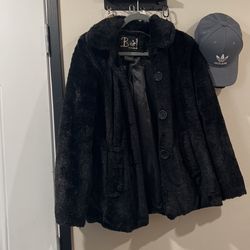 Black Coat Faux Fur