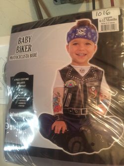 Baby biker Halloween costume