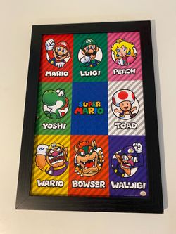 Framed Super Mario wall art