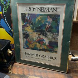 Leroy Neiman Tennis Hammer Graphics Print In Frame 