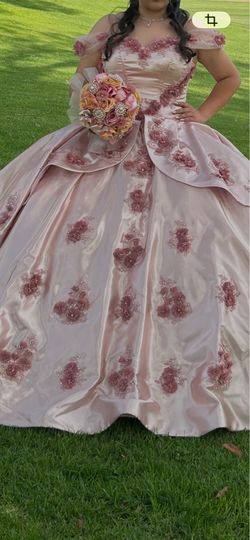 Vestido de satin color rosita