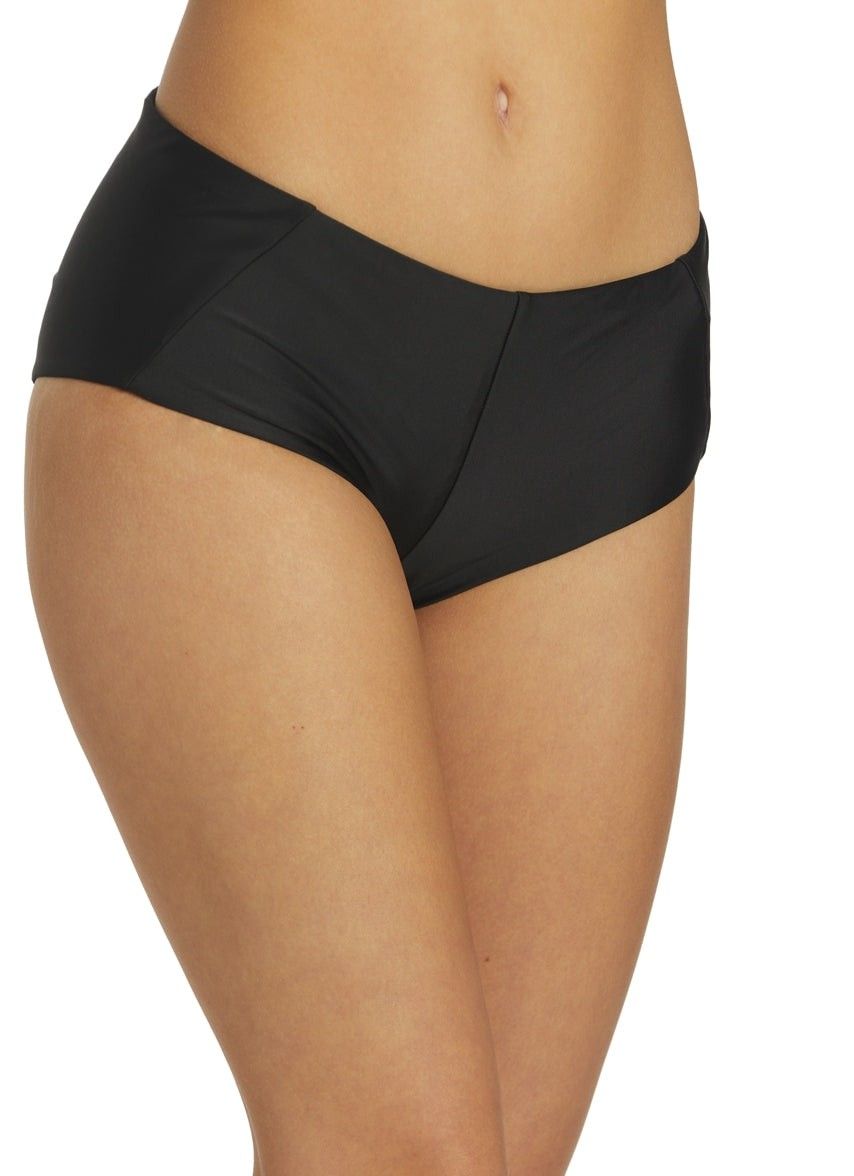 NWT NIKE SWIM Women's Hydralock Fusion Cheeky Kick Shorts Bottoms in Black M
