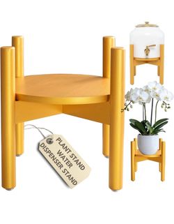 Gold Wood Plant Stand / Water Dispenser Stand